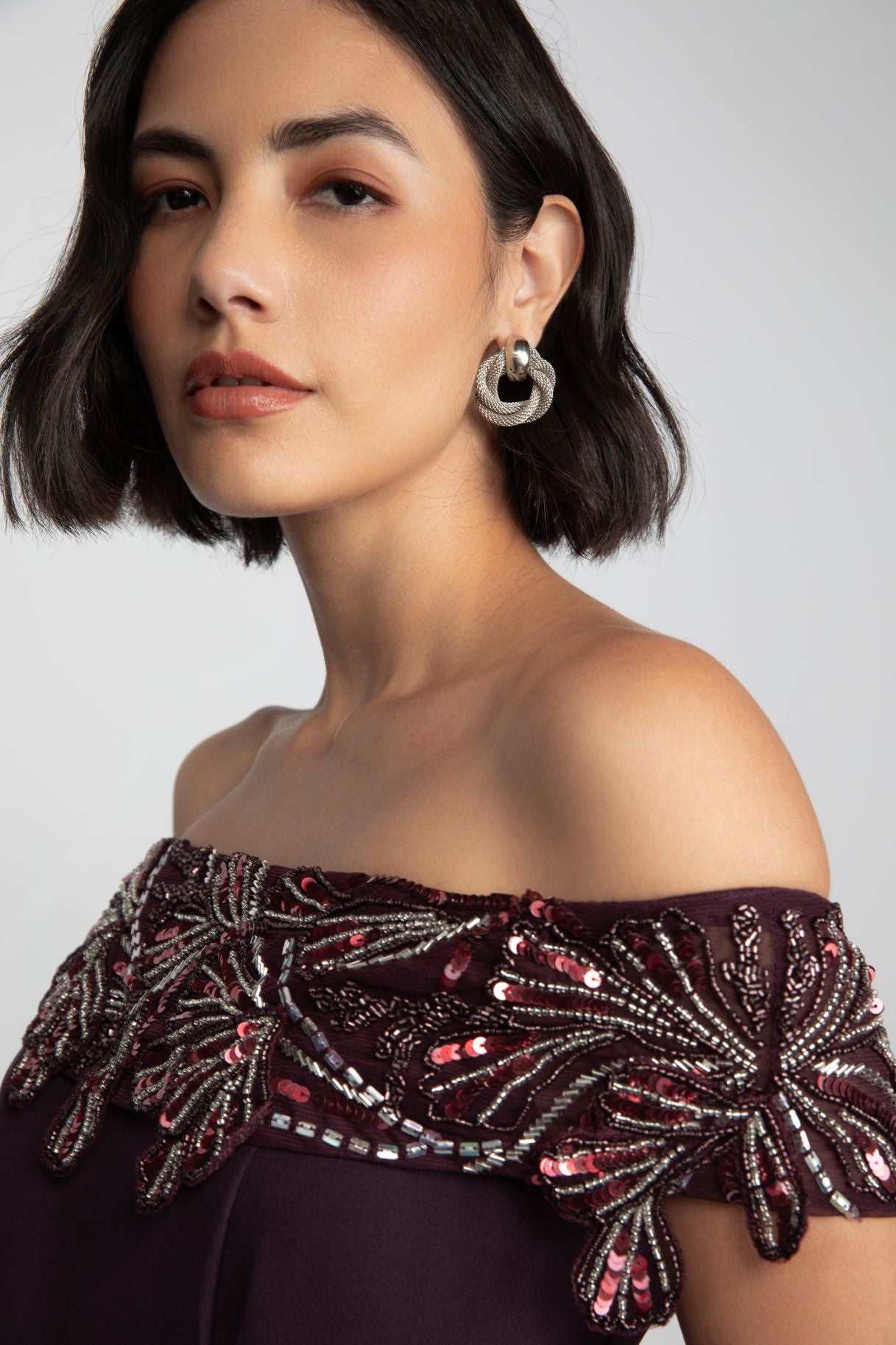 Corrine Burgundy Gown