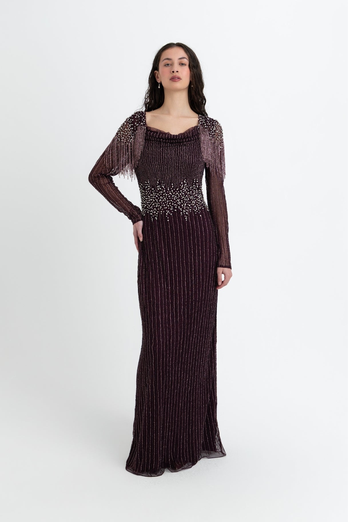 Lainey Burgundy Gown