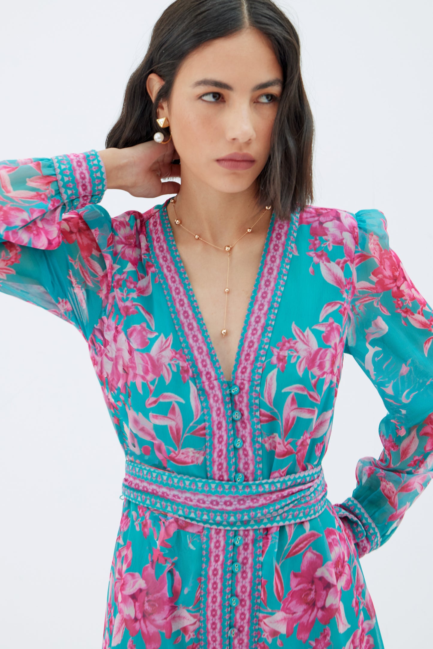 Naomi Turquoise Dress