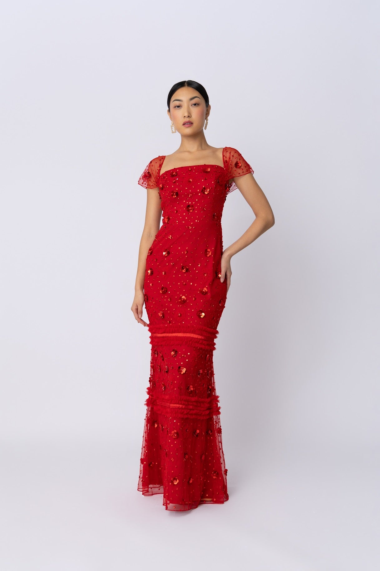 SCARLET TASSEL GOWN main image 1