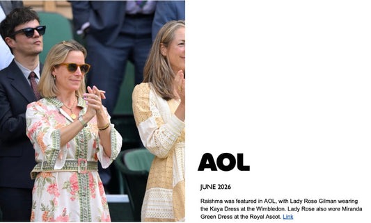 Raishma Dresses Worn by Lady Rose Gilman at Wimbledon & Royal Ascot