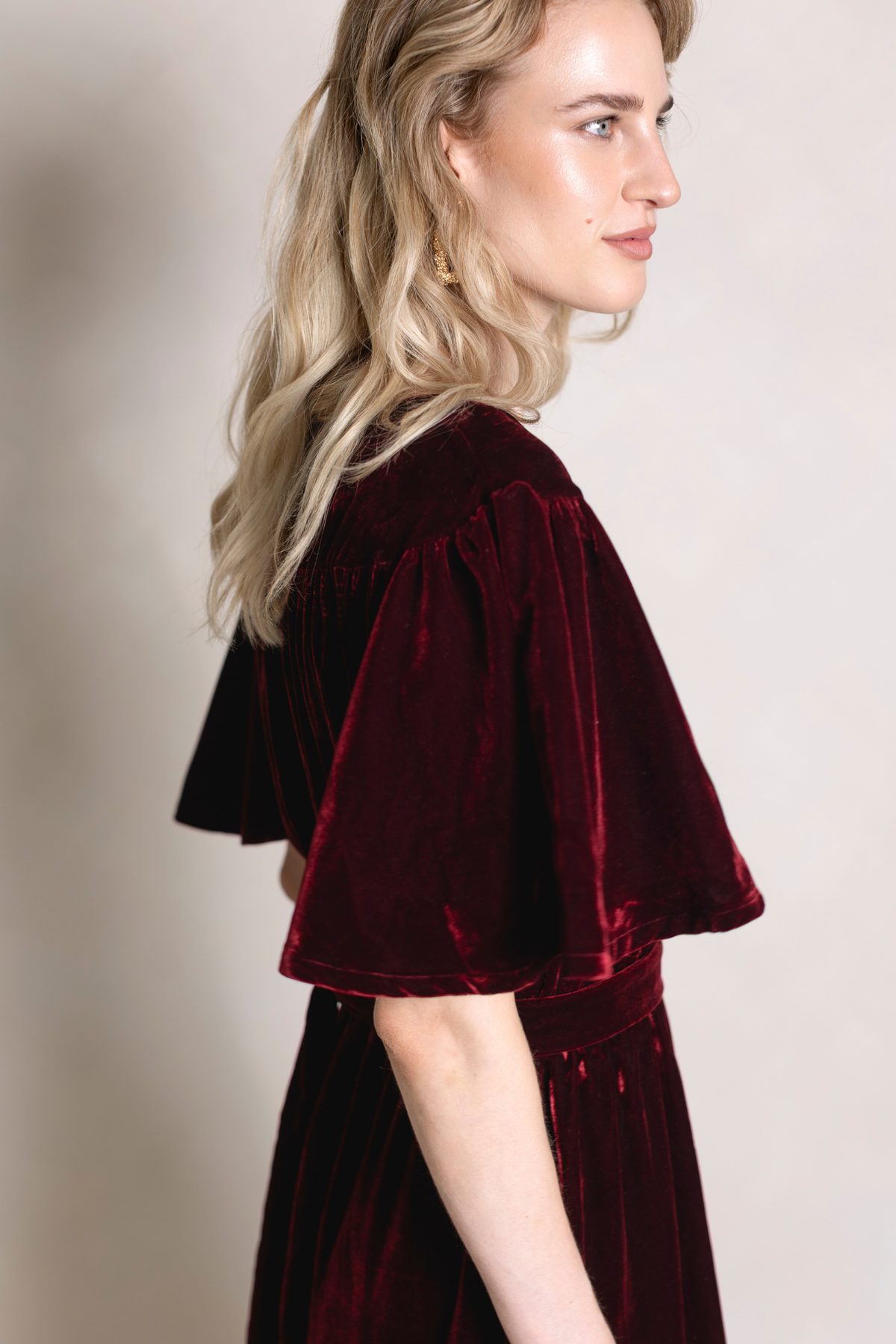 Adeline Burgundy Dress