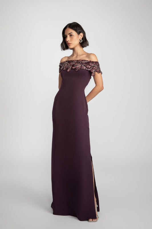 Corrine Burgundy Gown