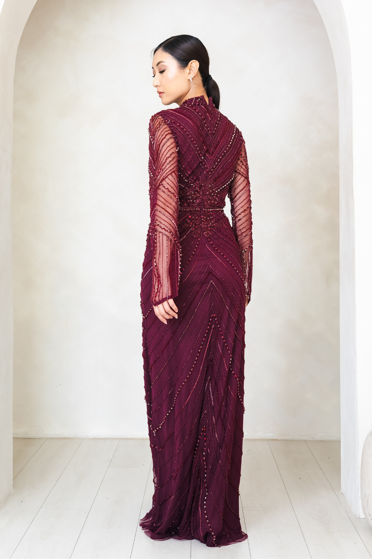 Mira Gown Burgundy