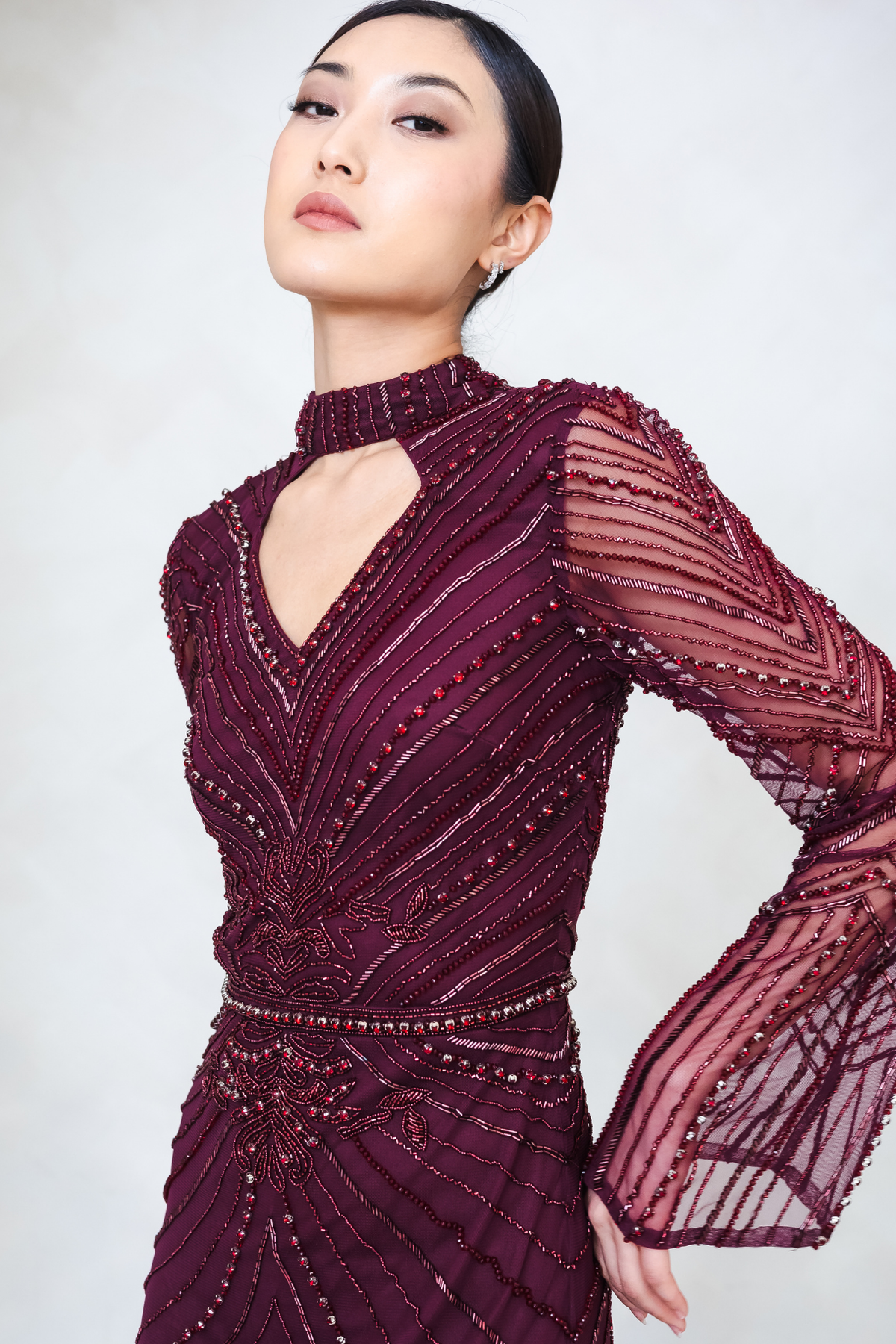 Mira Gown Burgundy