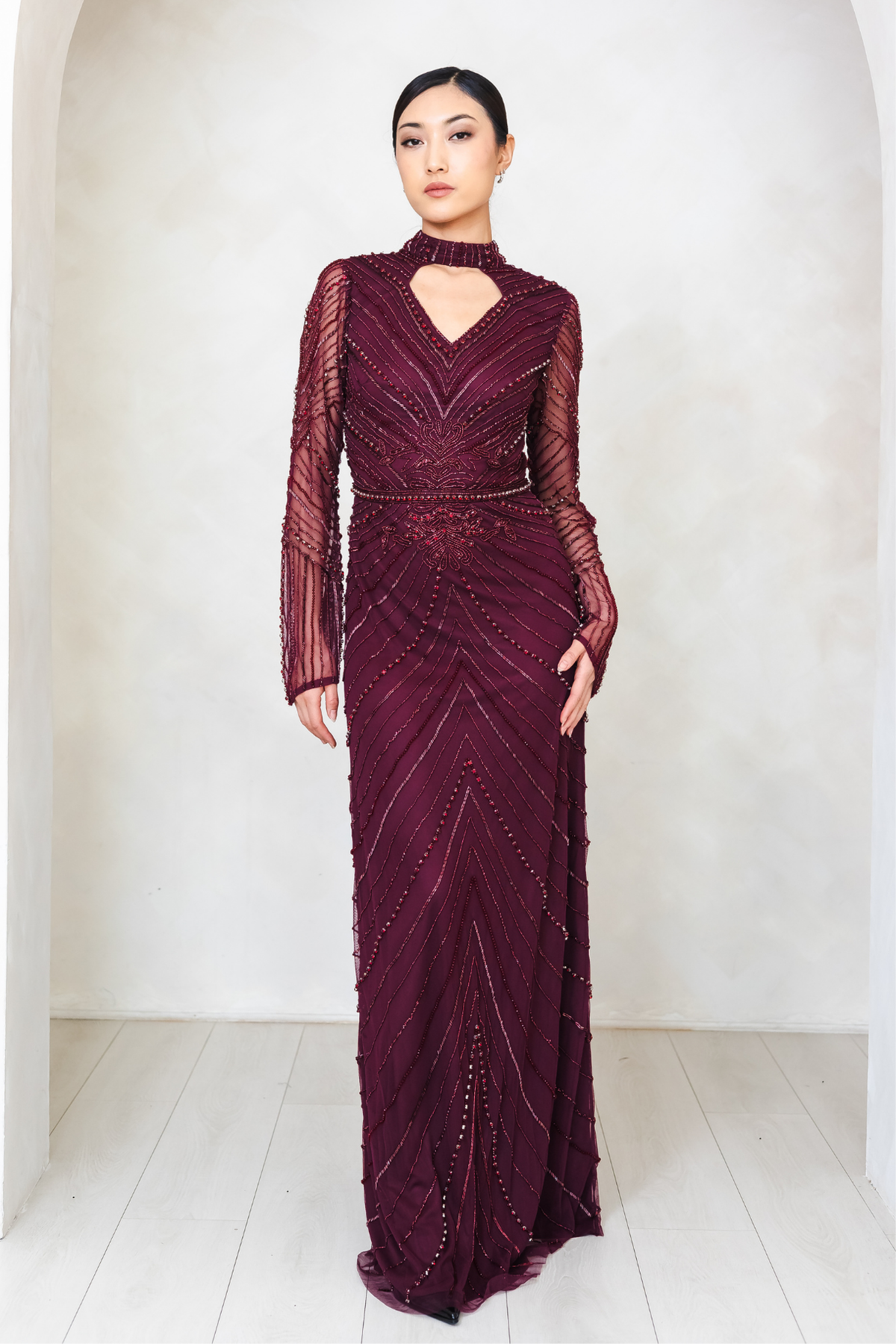 Mira Gown Burgundy