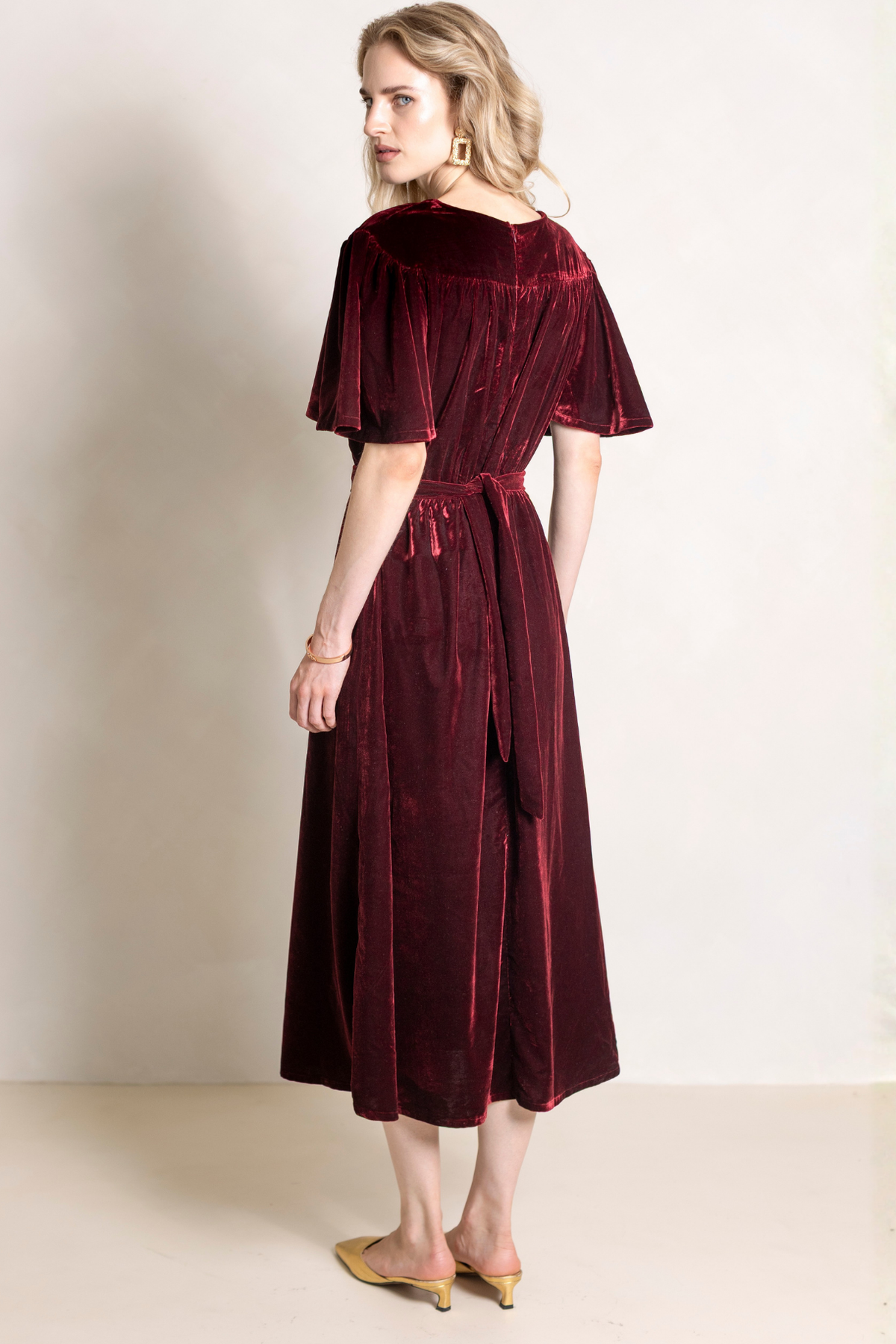 Adeline Burgundy Dress
