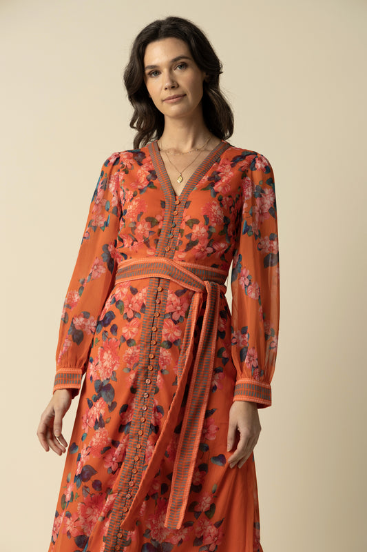Athena Orange Dress