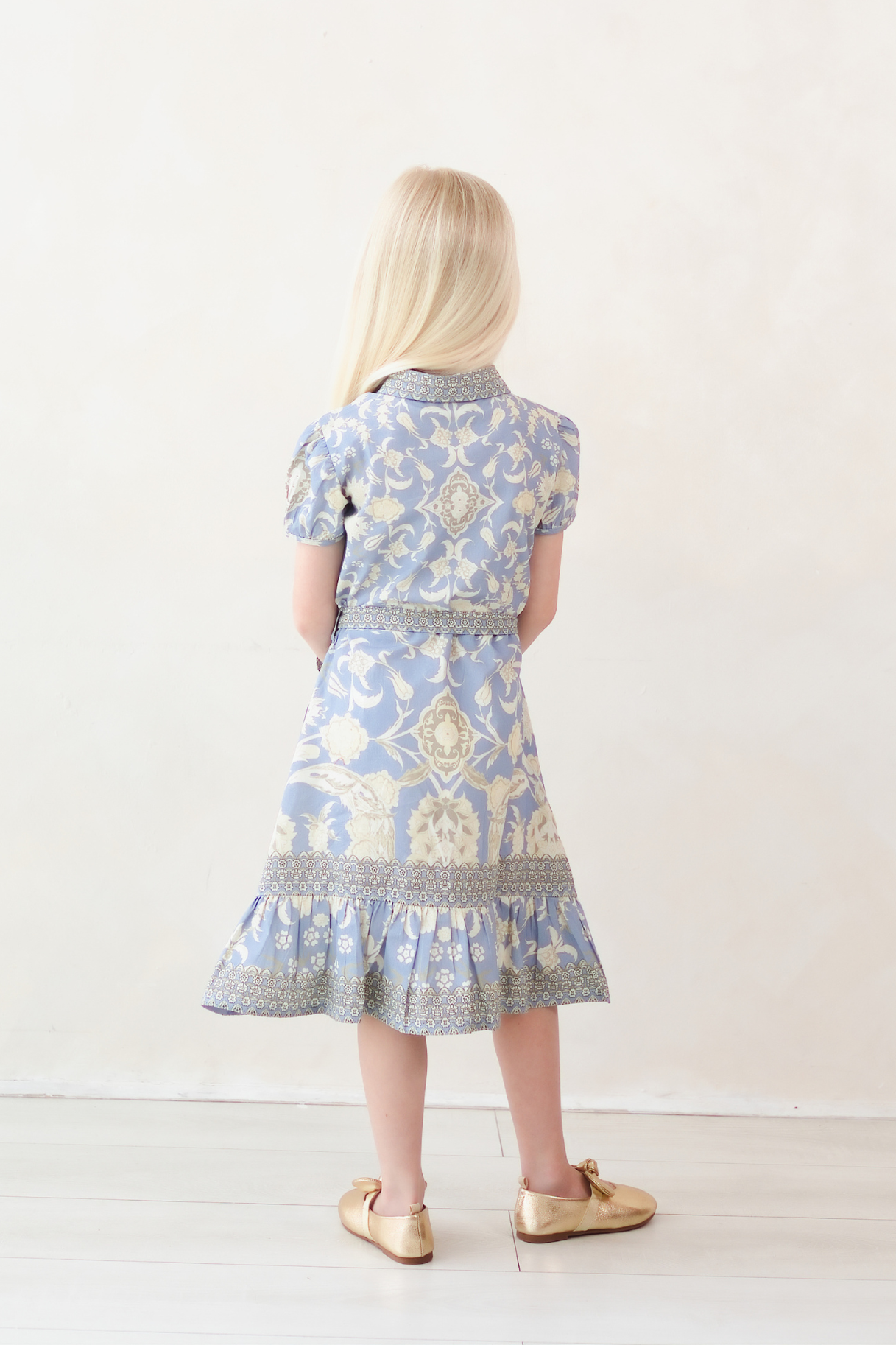 Rosey Blue Kids Dress