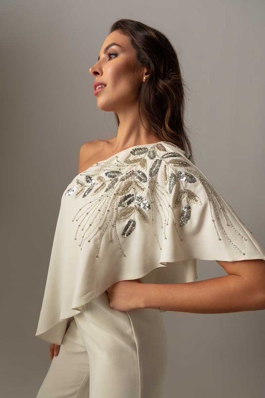 Gwen White Jumpsuit Bridal