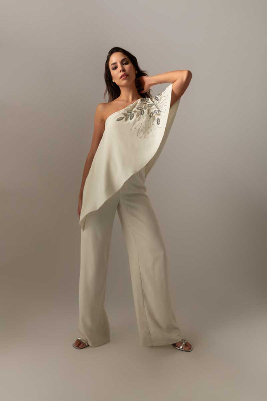 Gwen White Jumpsuit Bridal