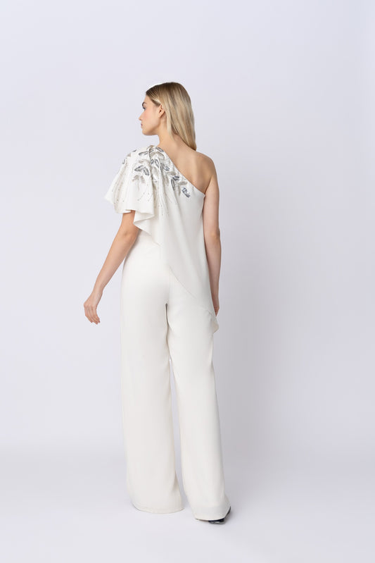 Gwen White Jumpsuit Bridal