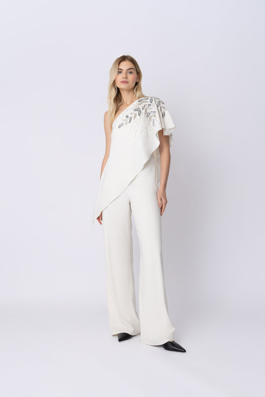 Gwen White Jumpsuit Bridal
