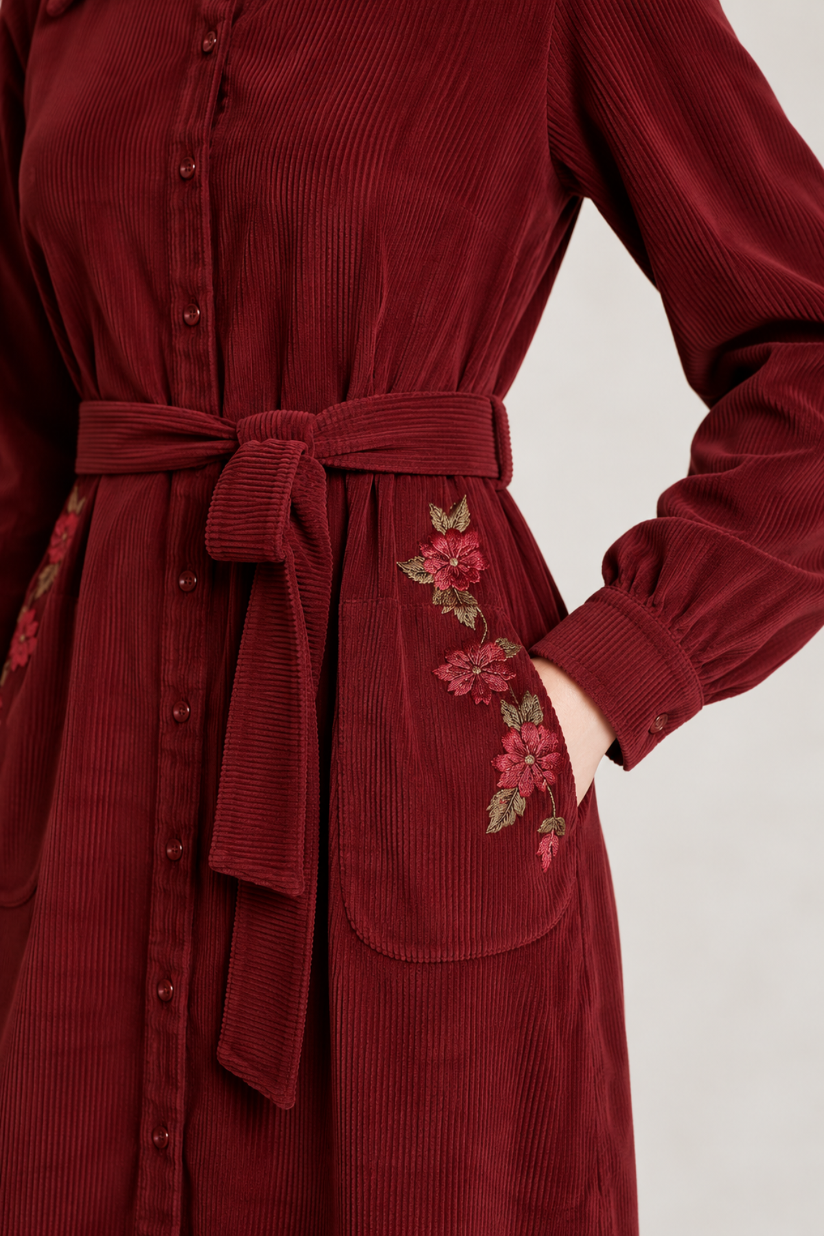 Gina Burgundy Dress